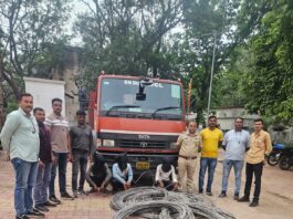 राजुरा पुलिस की बड़ी कार्रवाई: पावनी-2 कोयला खदान से चोरी हुआ 1 लाख रुपये का एल्युमिनियम तार बरामद, तीन आरोपी गिरफ्तार